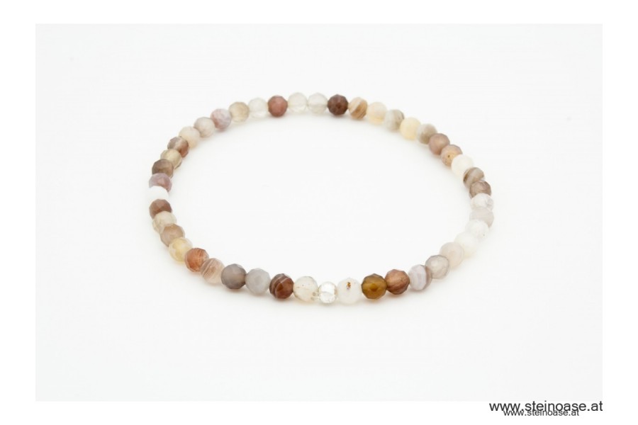 Armband Botswana Achat facet. 3mm